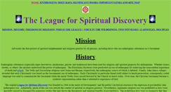 Desktop Screenshot of leagueforspiritualdiscovery.org