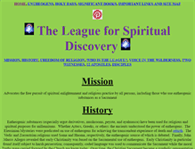 Tablet Screenshot of leagueforspiritualdiscovery.org